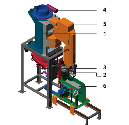 Automatic Dry Powder Filling Machine With Conveyor , Automatic Bagging Machine